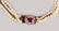 A VERY GOOD TRIPLE ROW PEARL NECKLACE with ruby and - 2