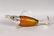 A PLATED AND AMBER COLOURED GLASS NOVELTY DECANTER, - 2