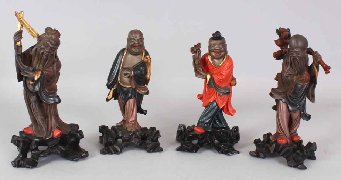 A GROUP OF FOUR EARLY 20TH CENTURY CHINESE LACQUERED (1 of 9)