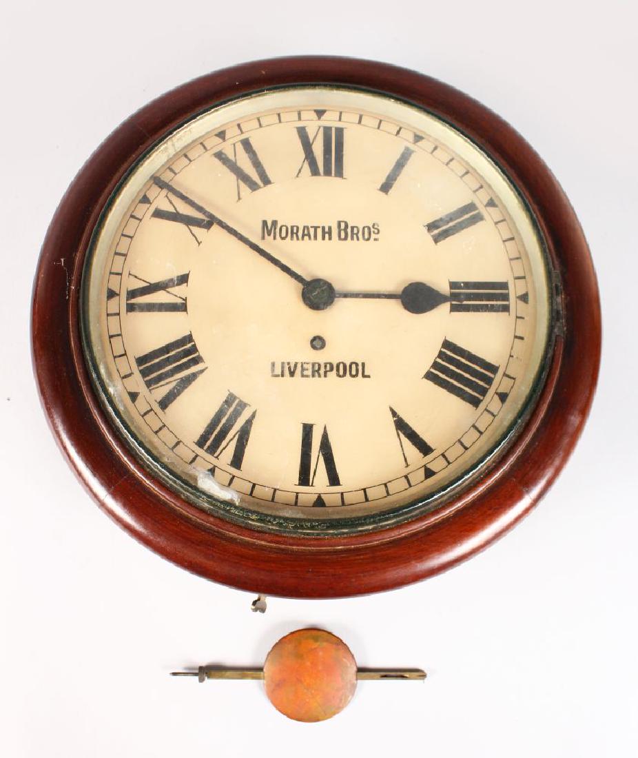 A VICTORIAN MAHOGANY CIRCULAR WALL CLOCK by MORATH (1 of 1)