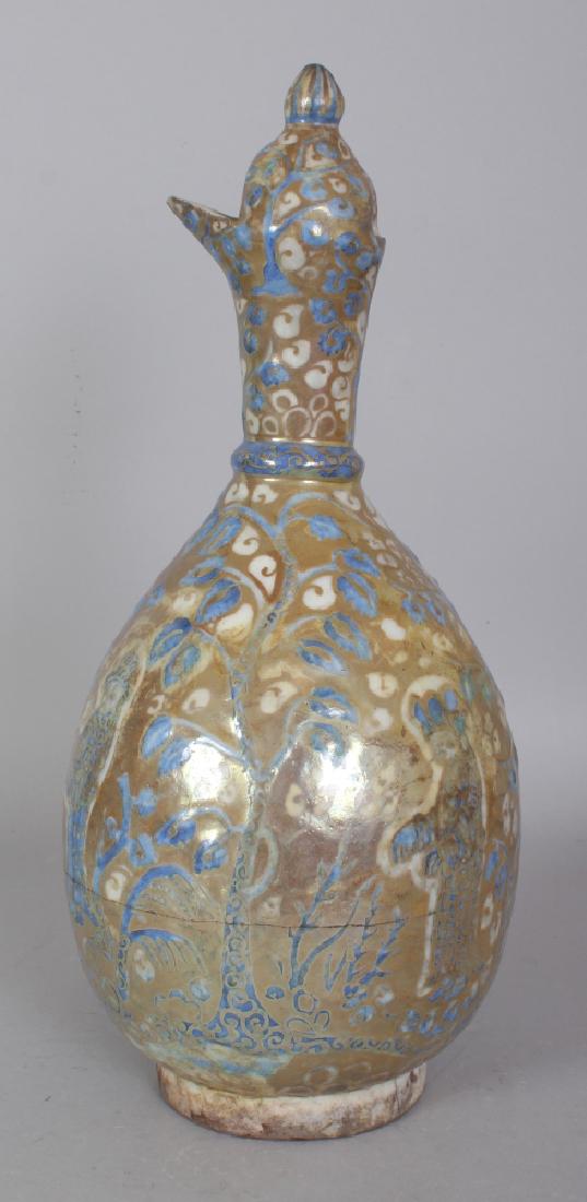 A PERSIAN SAFAVID LUSTRE GLAZED POTTERY EWER, 17th (1 of 8)