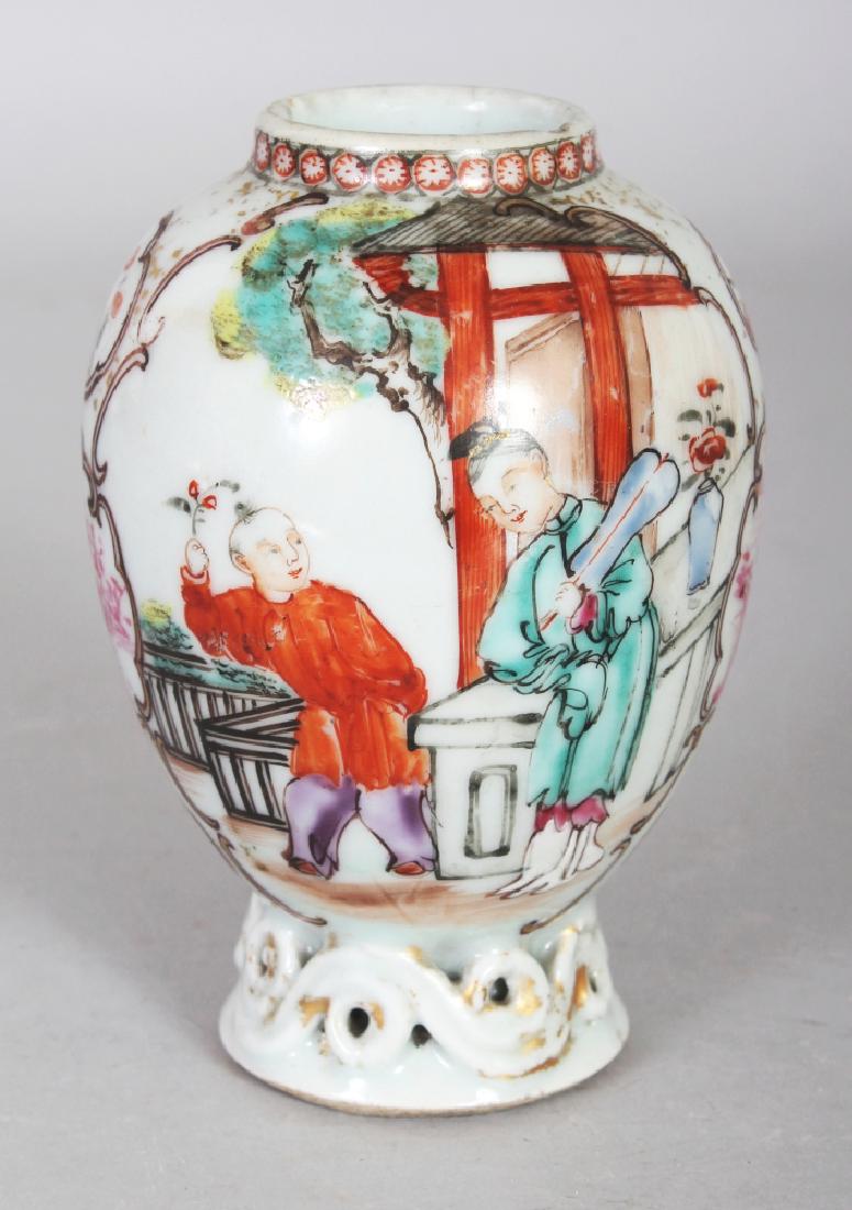 AN 18TH CHINESE QIANLONG PERIOD FAMILLE ROSE MANDARIN (1 of 9)