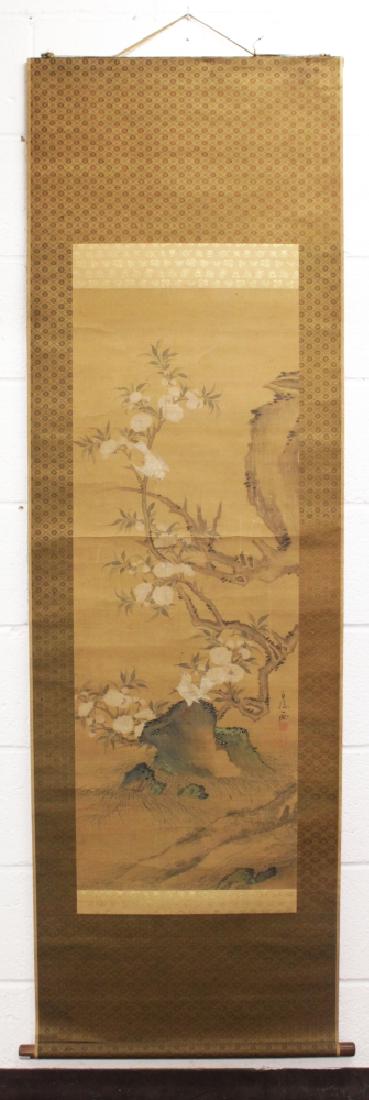 A 19TH/20TH CENTURY JAPANESE HANGING SCROLL PAINTING ON (1 of 5)