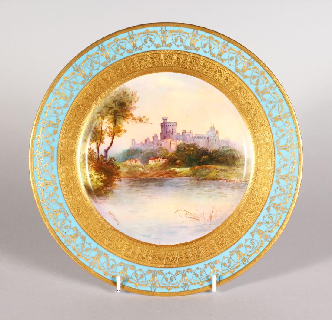 A ROYAL DOULTON PLATE "WINDSOR CASTLE" PAINTED BY S H (1 of 4)