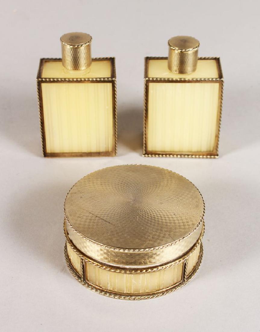 AN ASPREY & CO SILVER MOUNTED POWDER BOX AND COVER and (1 of 1)