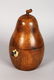A PEAR TEA CADDY. 7ins high.
