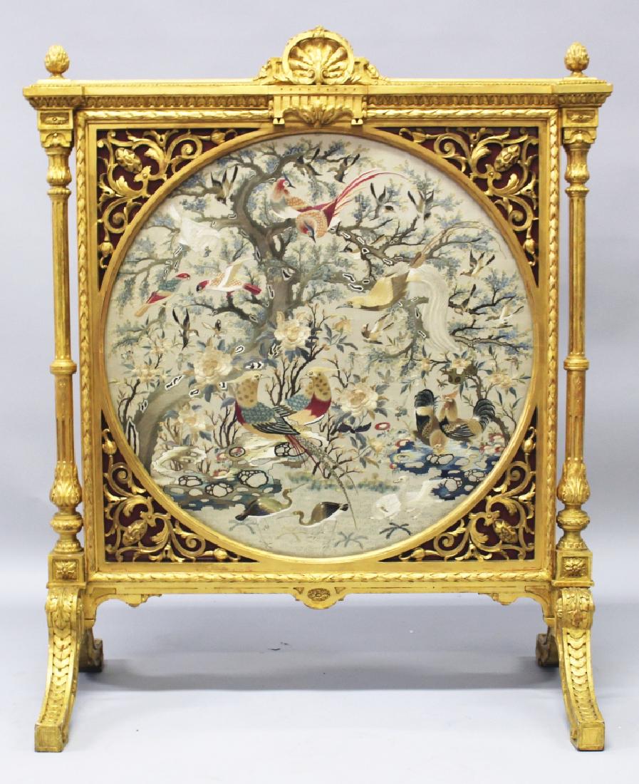 A FINE QUALITY 19TH CENTURY GILT FRAMED CHINESE (1 of 10)