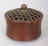 A SMALL CHINESE CIRCULAR BRONZE CENSER & PIERCED - 2