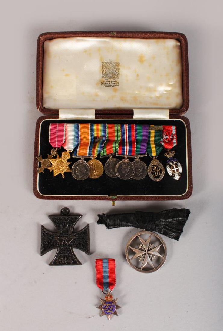 A GROUP OF TEN MINIATURE MEDALS in a Spink & Son case (1 of 3)