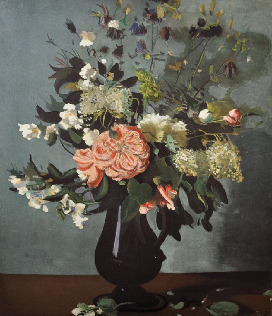 Andre Derain (1880-1954) French. "Vase de Fleurs",: Andre Derain (1880-1954) French. "Vase de Fleurs", Lithograph, Numbered 202/250 in Pencil, and a studio label on reverse, 23.25" x 19".