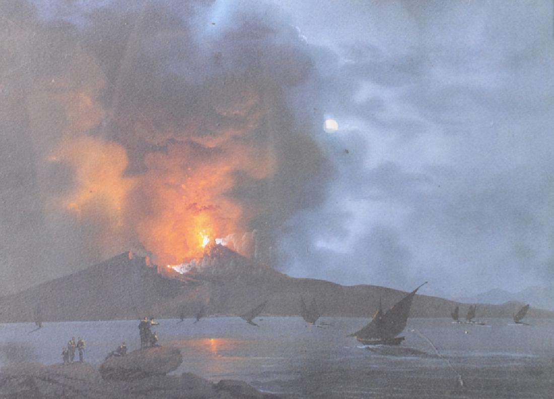 20th Century Italian School. "Eruzione Del 1834", (1 of 3)