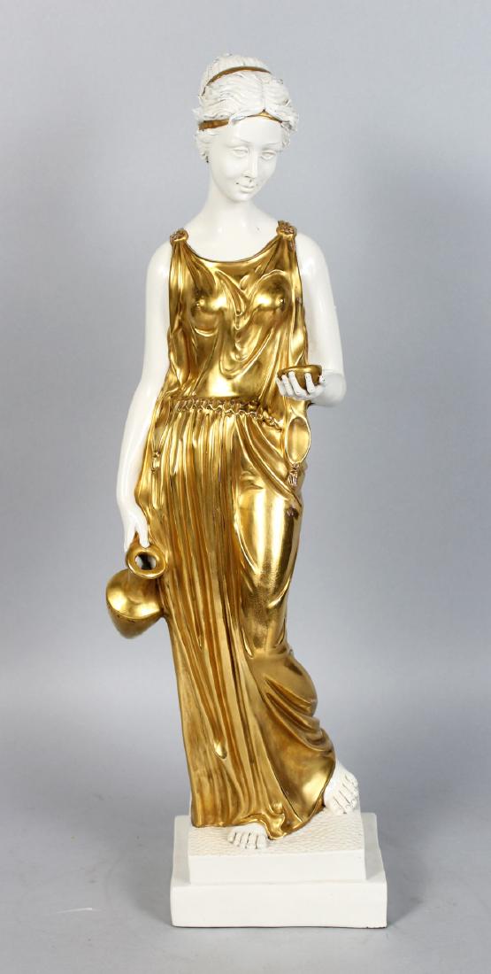 A GOOD CAPODIMONTE FIGURE OF A CLASSICAL YOUNG LADY, (1 of 3)