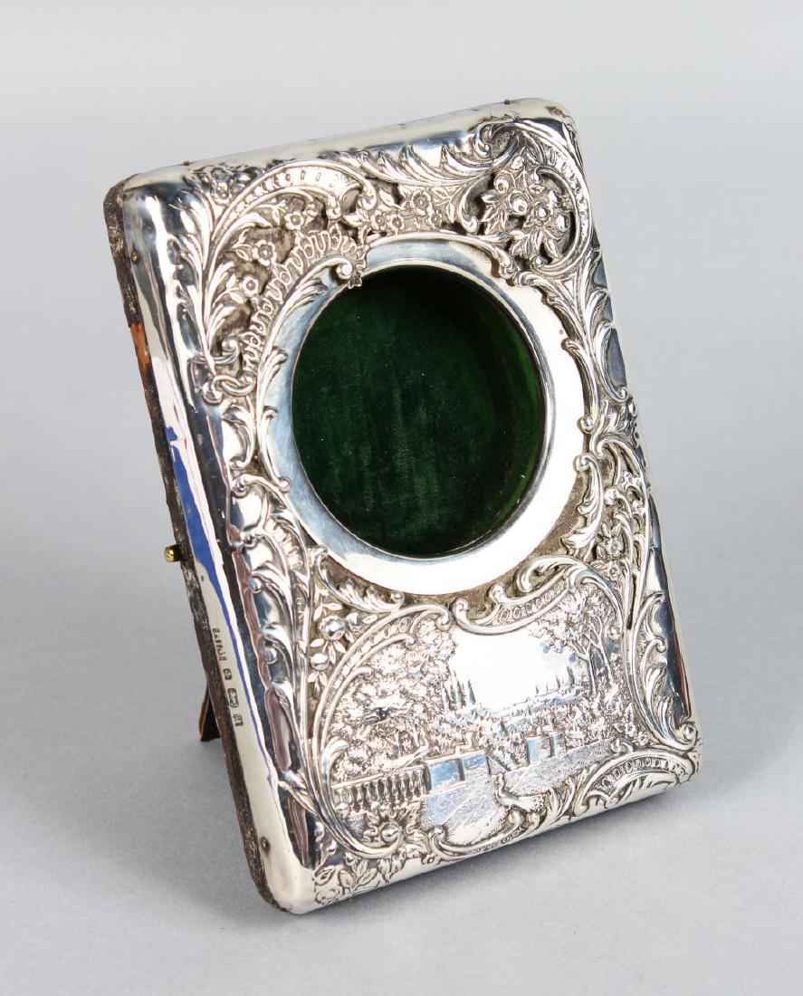 A GOOD VICTORIAN LEATHER AND SILVER WATCH CASE with (1 of 1)