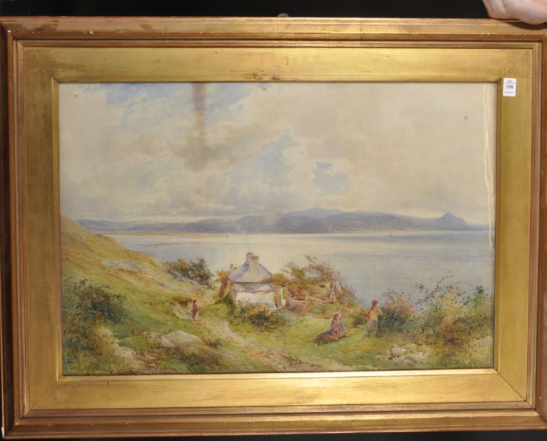 Emil Axel Krause (1871-1945) Danish. "Conwy Bay, North: Emil Axel Krause (1871-1945) Danish. "Conwy Bay, North Wales", Watercolour, Signed, Inscribed and Dated 1903, 19.5" x 29.5".