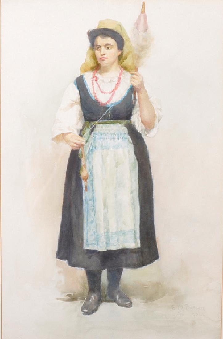 Eliza Mary Burgess (1873-c.1950) British. A Greek Girl (1 of 4)