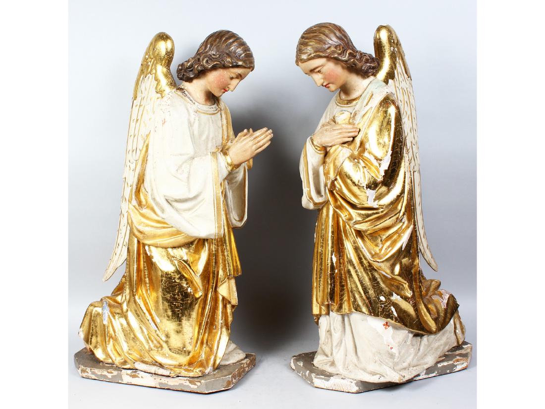 A VERY GOOD PAIR OF LARGE 18TH CENTURY ITALIAN CARVED (1 of 2)