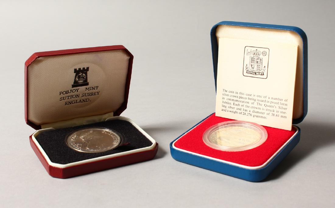 SILVER JUBILEE CROWN 1952-1977 and 1977 CROWN. (1 of 6)