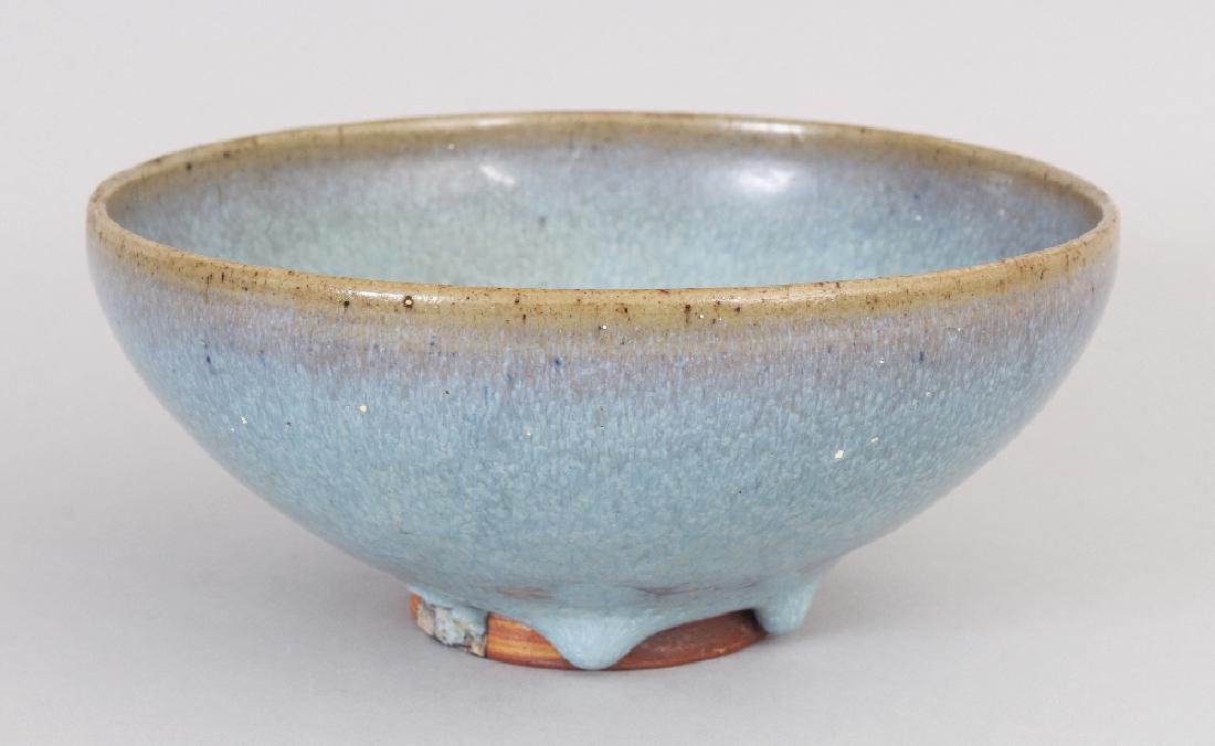 A CHINESE JUN WARE PORCELAIN BOWL, applied with a (1 of 5)