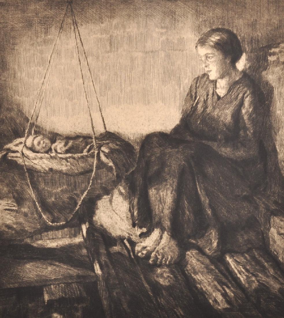 Julius Cohn Turner (1881-1948) Polish. A Mother (1 of 4)