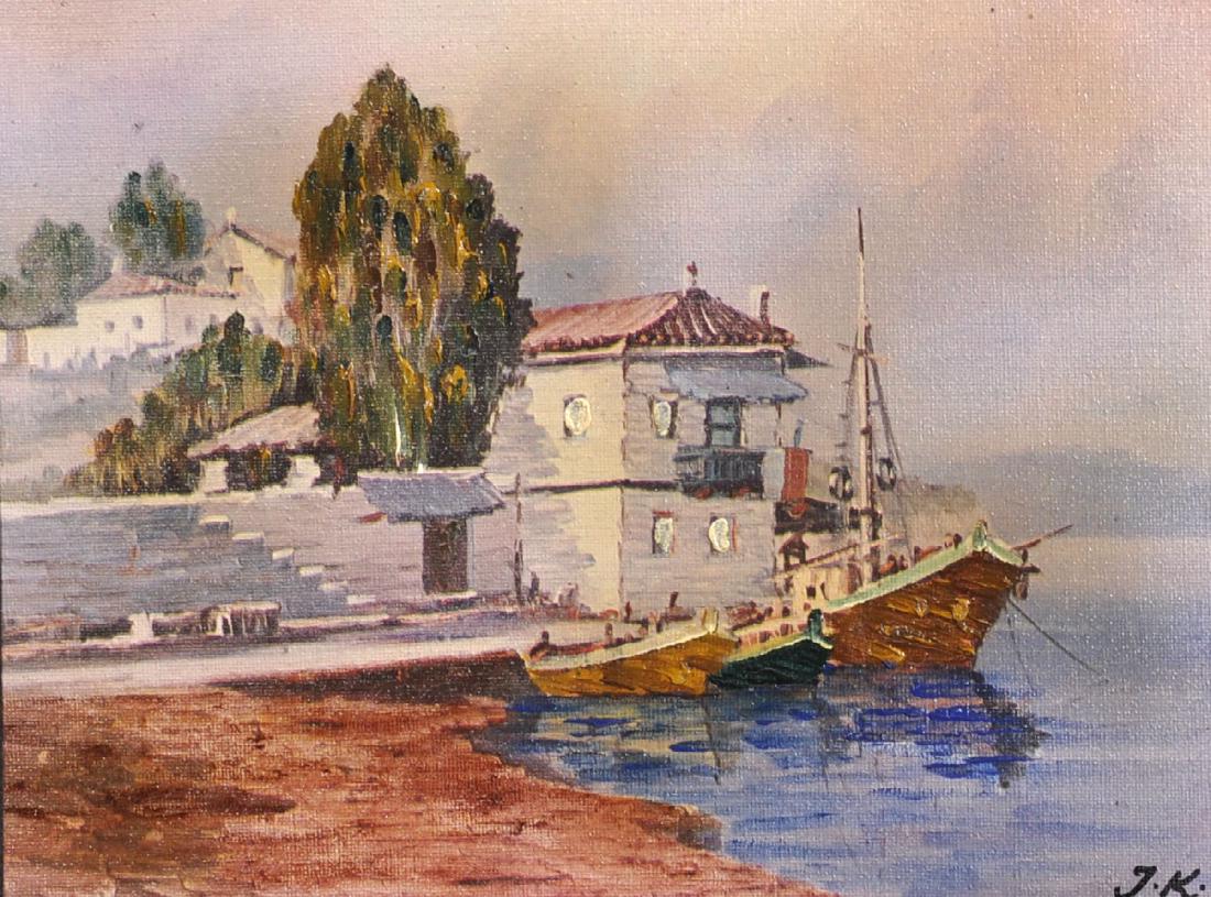 Jannis Kounenakis (20th Century) Greek. A Coastal Scene (1 of 7)