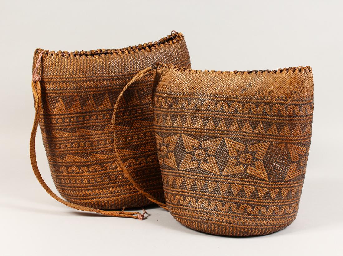 TWO POLYNESIAN BAGS.: TWO POLYNESIAN BAGS.
