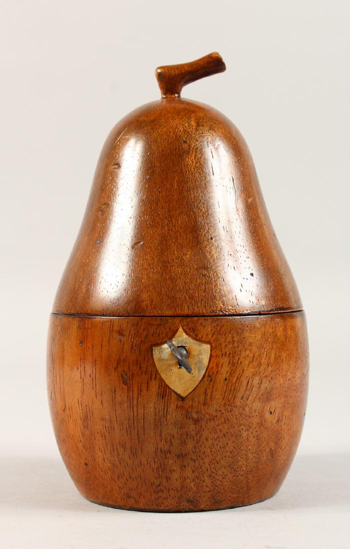 A GOOD PEAR TEA CADDY. (1 of 6)