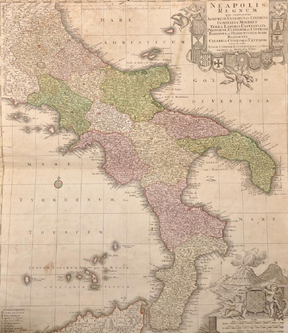 18th Century Italian School. "Neapolis Regnum", Map, (1 of 4)