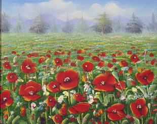 Charles Redmond Benolt Sunflowers Painting Charles Sep 24 2016 Great Estates Auctioneers Appraisers In Ny