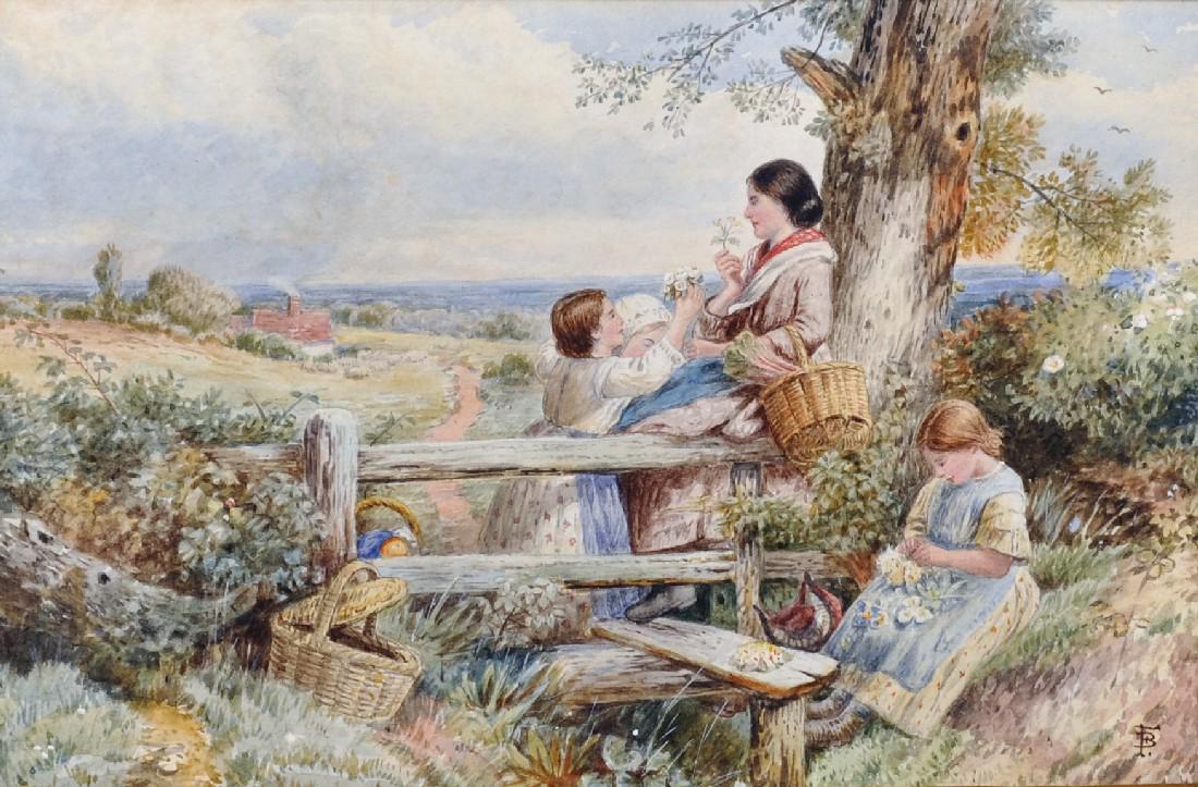 After Myles Birket Foster (1825-1899) British. Mother (1 of 6)
