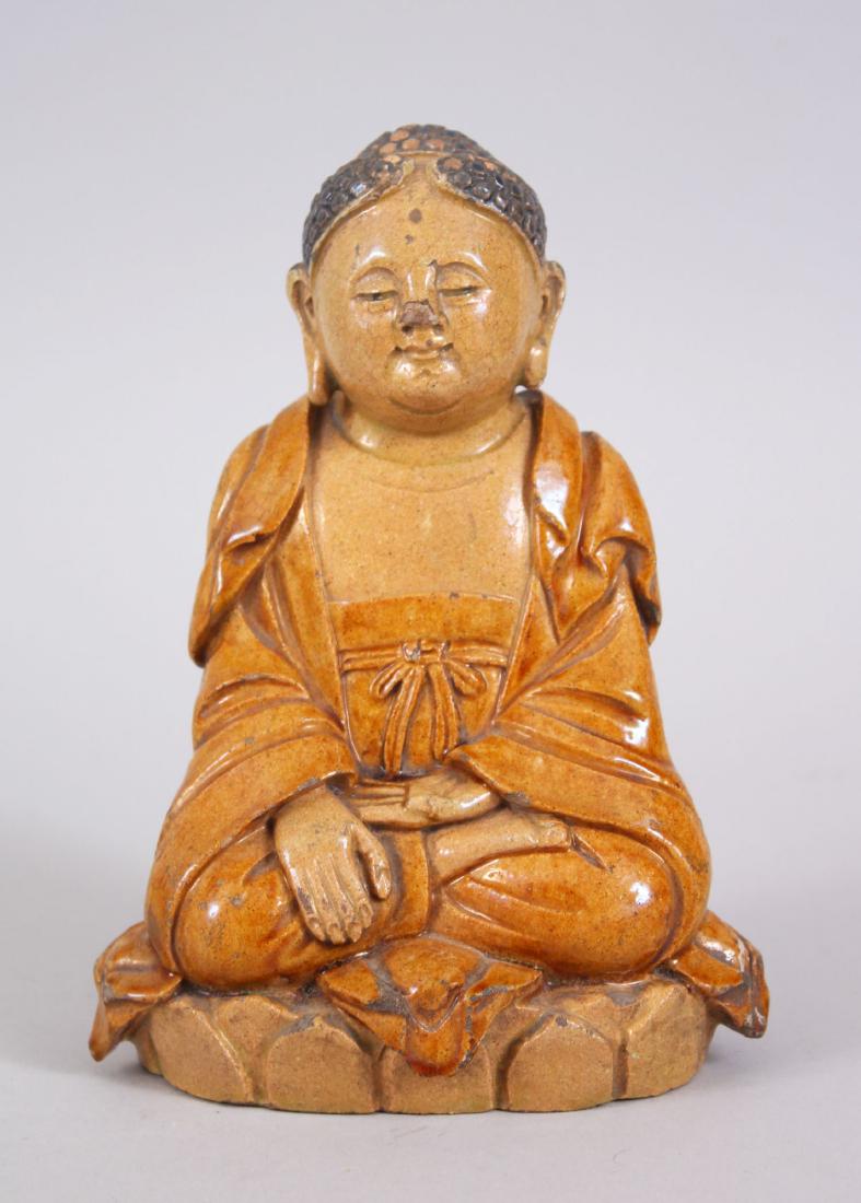A GOOD CHINESE SANCAI STYLE TERRACOTTA POTTERY FIGURE (1 of 7)