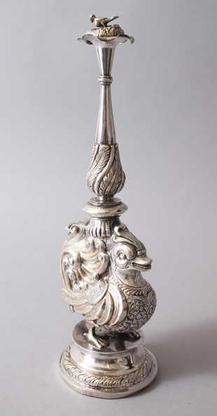 Vintage Garden Ornaments For Antique A 19th Century South Indian Silver Bird Shaped