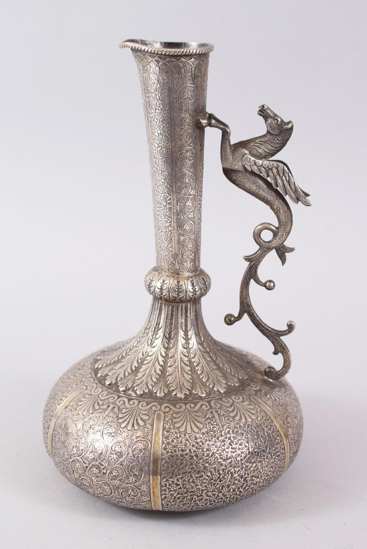 A VERY FINE 19TH CENTURY INDIAN LUCKNOW SILVER JUG with (1 of 8)