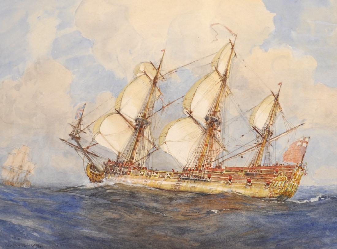 Gregory Robinson (1876-1967) British. Three Masted (1 of 5)