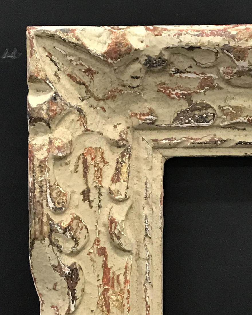20th Century English School. A Carved Wood Painted: 20th Century English School. A Carved Wood Painted Frame, 17.5" x 12" (rebate).