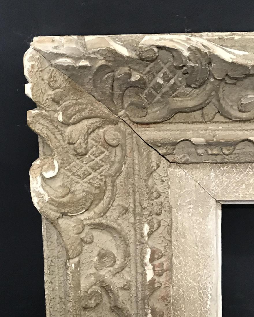 20th Century English School. A Carved Wood Painted: 20th Century English School. A Carved Wood Painted Frame, 16" x 15" (rebate).