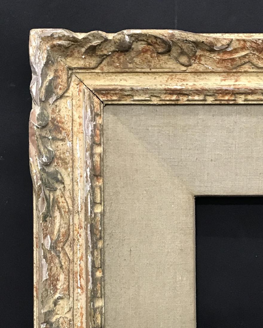 20th Century French School. A Carved Wood Painted: 20th Century French School. A Carved Wood Painted Frame, with fabric slip, 17.25" x 14" (rebate), without slip 22.5" x 19".