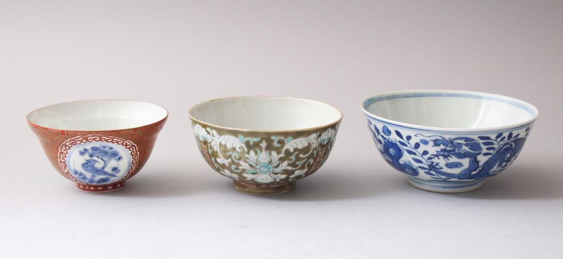 A MIXED LOT OF 19TH / 20TH CENTURY ORIENTAL BOWLS, (1 of 7)