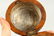 A GOOD MELON SHAPED WOODEN TEA CADDY. 16cms high. - 11