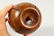 A GOOD MELON SHAPED WOODEN TEA CADDY. 16cms high. - 6