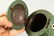A GOOD SHAGREEN APPLE SHAPED TEA CADDY. 11cms high. - 3