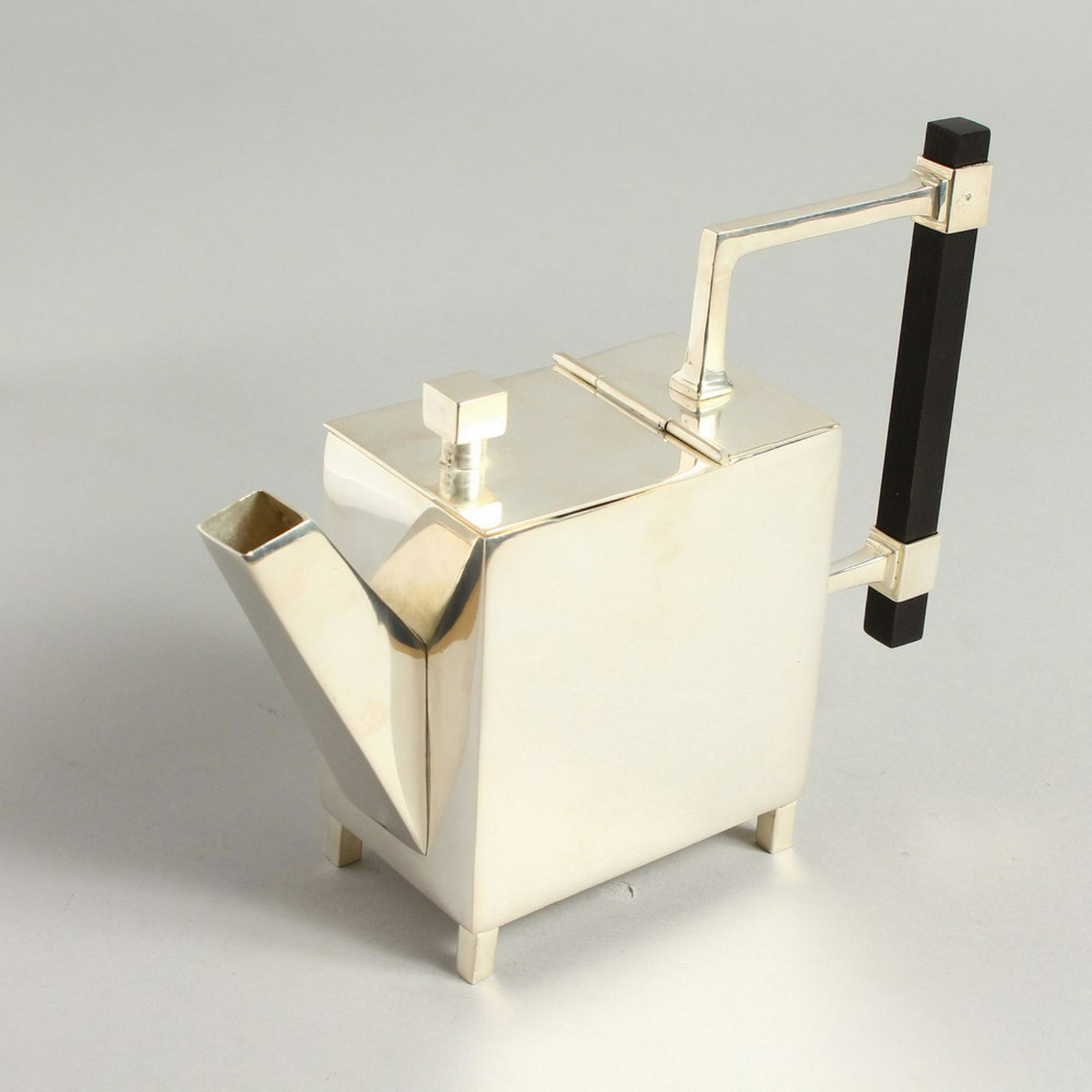 A Christopher Dresser Design Square Teapot With Ebony Aug 29