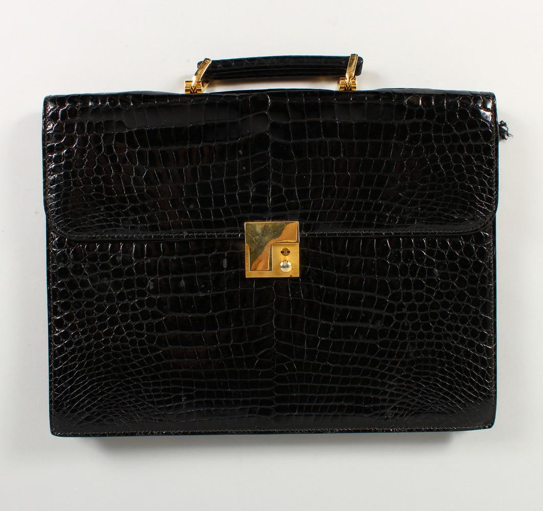 A BALLY BLACK BRIEFCASE.: A BALLY BLACK BRIEFCASE.