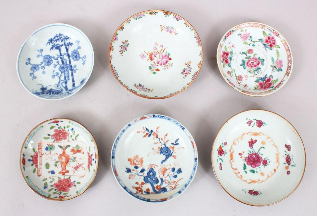 MIXED LOT OF SIX CHINESE 18TH CENTURY FAMILLE ROSE (1 of 5)