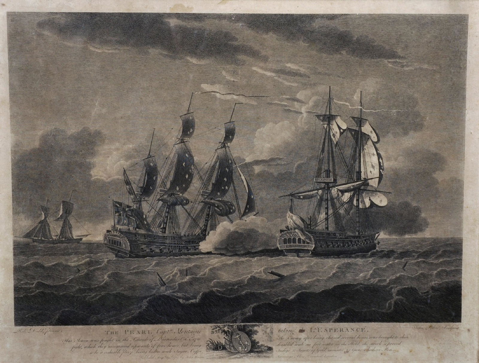 After Robert Dodd (1748-1816) British. "The Pearl", (1 of 4)