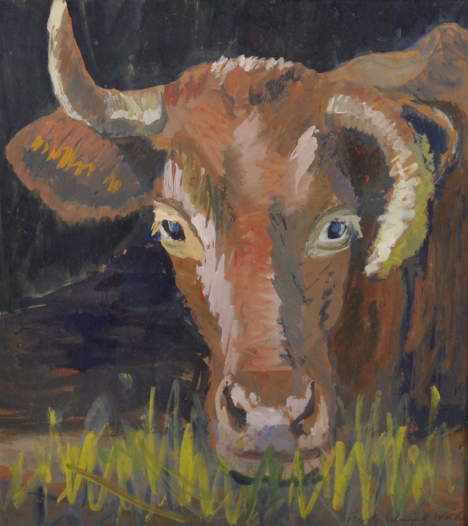 Trude Schmidl-Waehner (1900-1979) Austrian. "Kuh" (1 of 5)