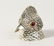 A PLATED COCKATOO INKWELL.