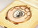 A VERY GOOD GOLD AND PINK GUILLOCHE ENAMEL SMALL