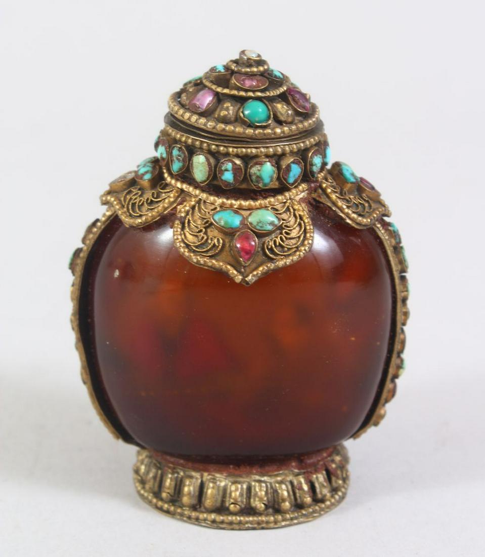 A GOOD 19TH / 20TH CENTURY TIBETAN HARD STONE REVERSE (1 of 5)