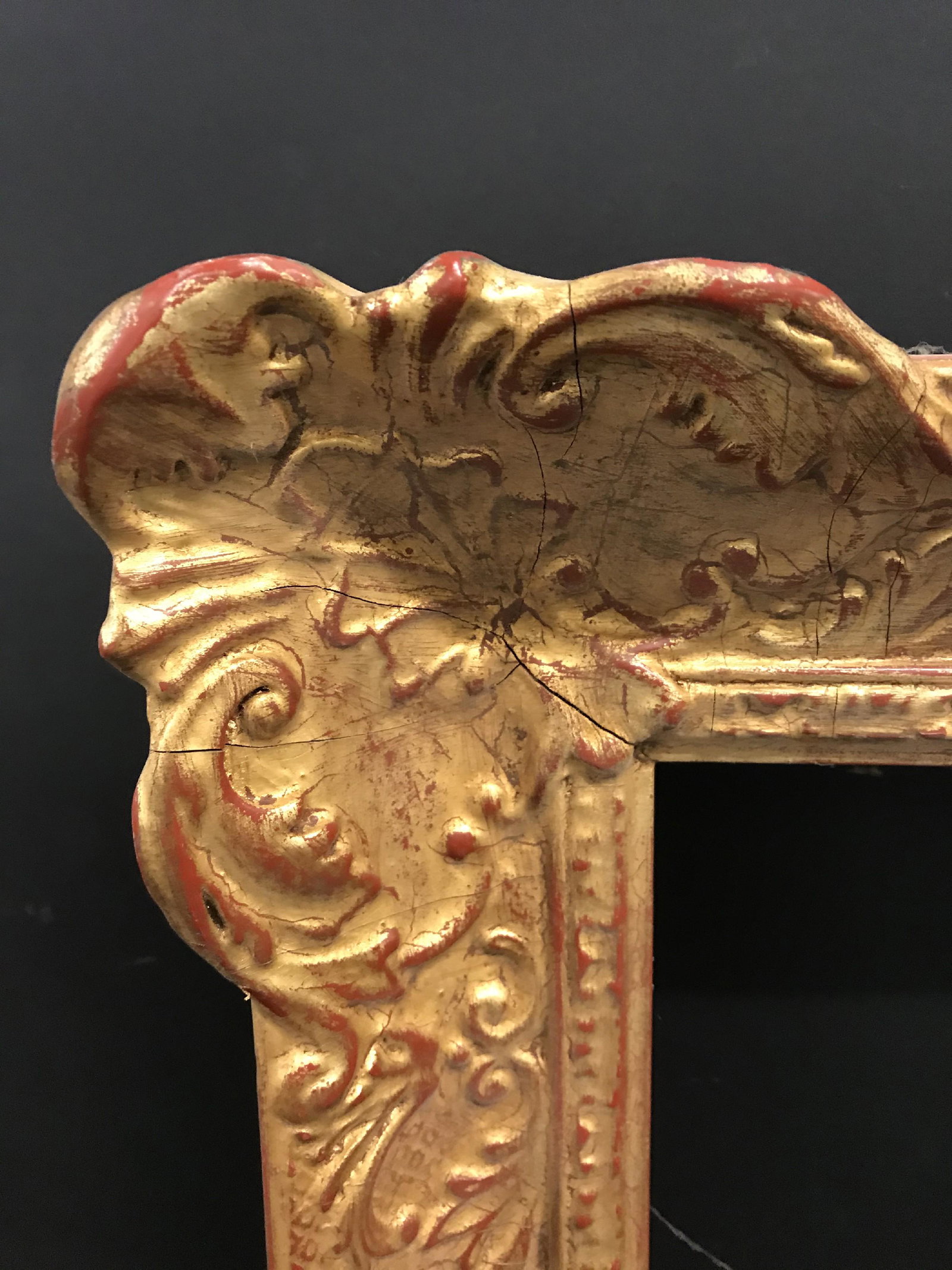 20th Century Continental School. A Gilt Composition: 20th Century Continental School. A Gilt Composition Frame with swept centres and corners, 43.25" x 35.5" (rebate).