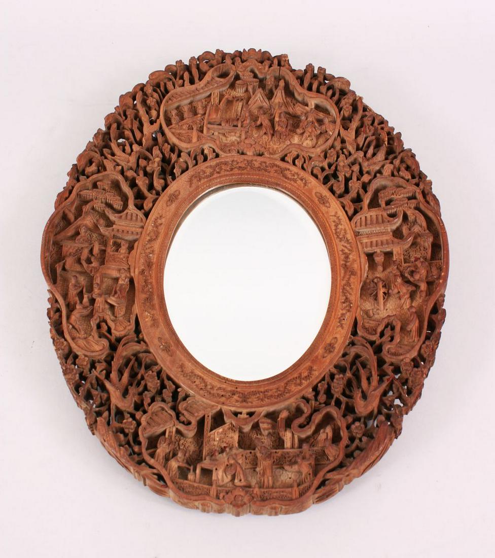 A GOOD 19TH CENTURY CHINESE CANTON CARVED SANDALWOOD (1 of 6)